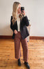 High Rise Espresso Wide Leg Jeans