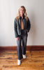 Hunter Green Color Blocked Padded Jacket