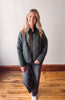 Hunter Green Color Blocked Padded Jacket