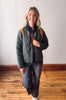 Hunter Green Color Blocked Padded Jacket