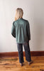 Hunter Green Ribbon Tie Stripe Shirt