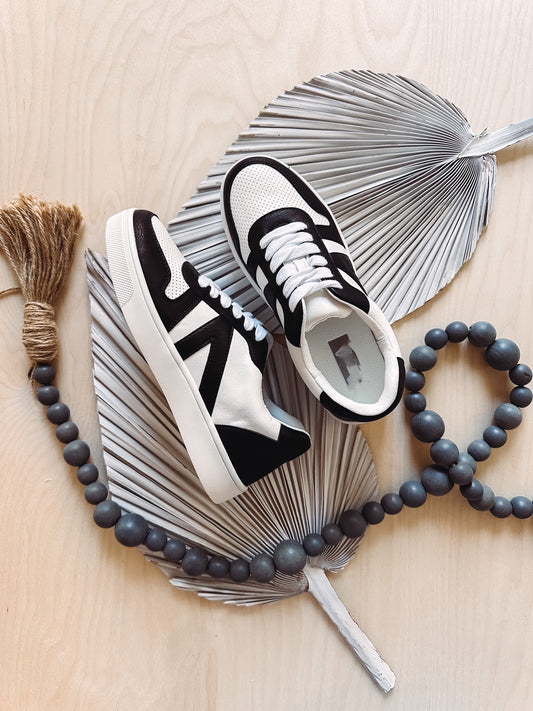 Maggie Black + White Sneakers