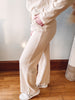 Lilly Cream Wide Leg Lounge Pants