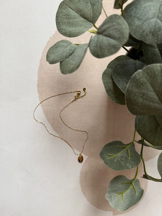 Rose Engraved Pendant Necklace