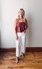 Brooklynn Merlot Ruffle Tiered Top