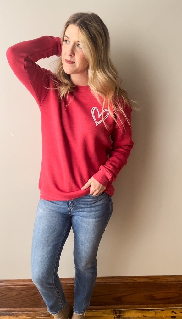 Cranberry Heart Sweatshirt