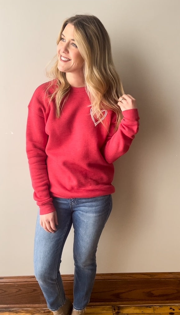 Cranberry Heart Sweatshirt