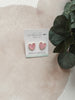 Pink Heart Stud Earrings