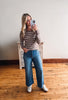 Jessica Taupe + White Long Sleeve