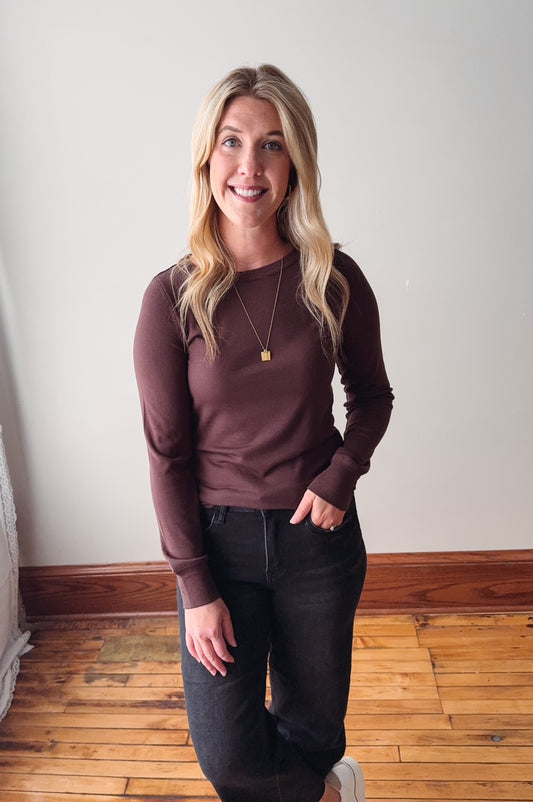 Jessica Coffee Bean Long Sleeve