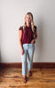 Sharon Brick Lace Trim Blouse