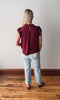 Sharon Brick Lace Trim Blouse
