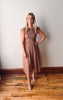 Ava Mocha Smocked Midi Dress