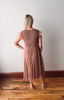Ava Mocha Smocked Midi Dress