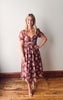 Maura Burgundy Floral Midi Dress