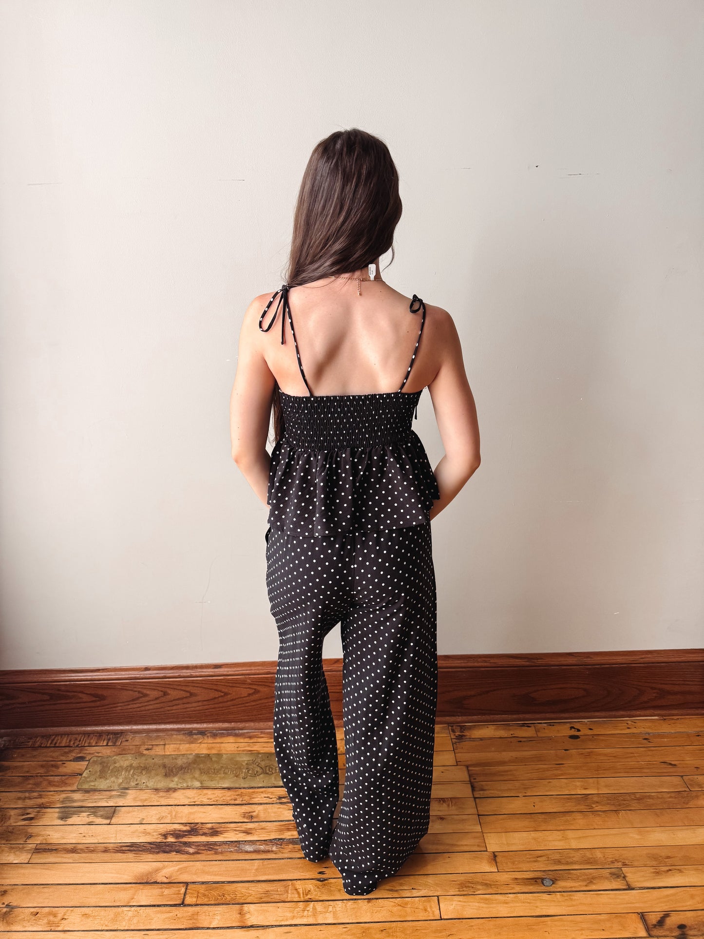 Teagan Black + White Dot Pants