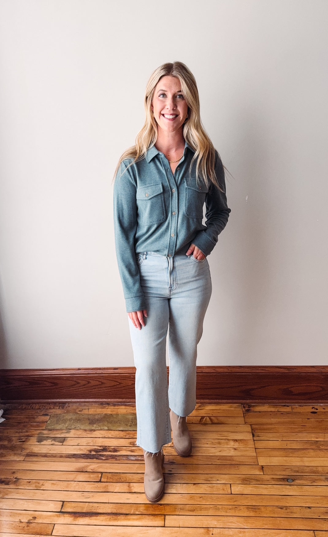Luma Spruce Heather Shacket