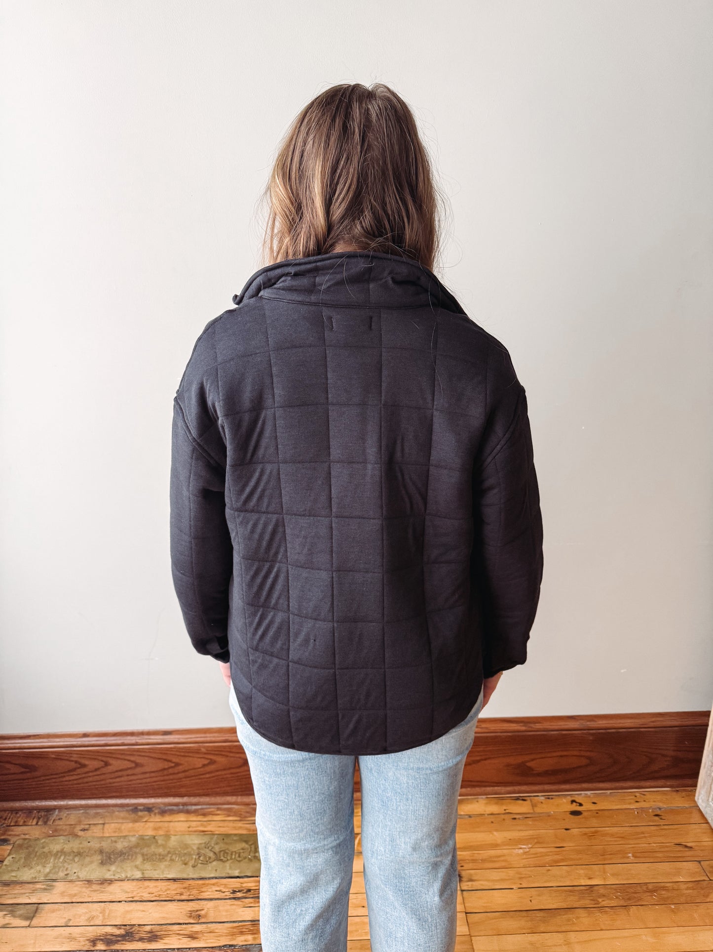 Indiana Quilted Jacket - Black Heather