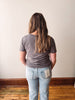 Weekdays V-Neck Tee Washed Grey