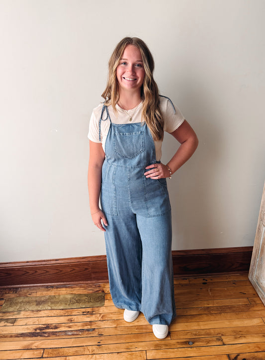 Denim Tencel Jumpsuit