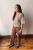 Short Sleeve Taupe Sweater