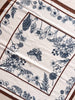 Navy + Carmel Floral Square Scarf
