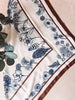 Navy + Carmel Floral Square Scarf