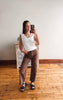 Ellie V Neck Tank White