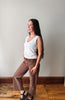 Ellie V Neck Tank White