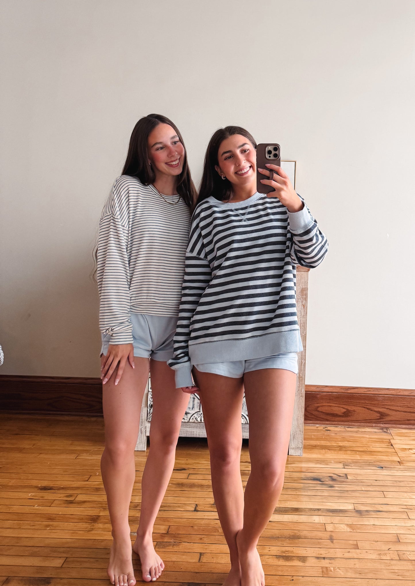 Classic Stripe LS Top Eclipse