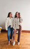 Oversized Striped Button Up - Brown