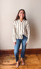 Oversized Striped Button Up - Olive
