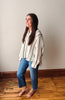 Oversized Striped Button Up - Olive