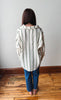 Oversized Striped Button Up - Olive