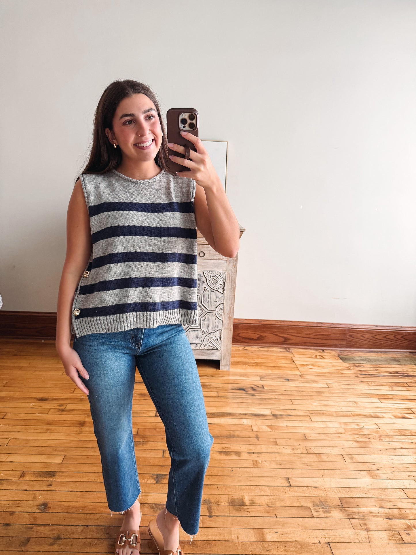 Grey + Navy Sweater Vest