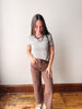 Grey Short Sleeve Stitch Top