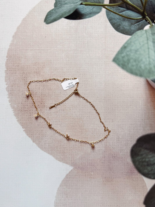 Rhinestone Charm Necklace