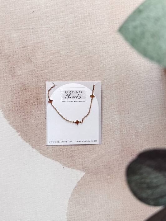 Gold Mini Cross Necklace