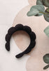 Black Terry Cloth Spa Headband