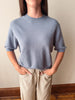Baby Blue Short Sleeve Sweater