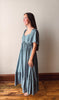 Dusk Blue Smocked Midi Dress