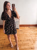 Black Floral Mini Dress