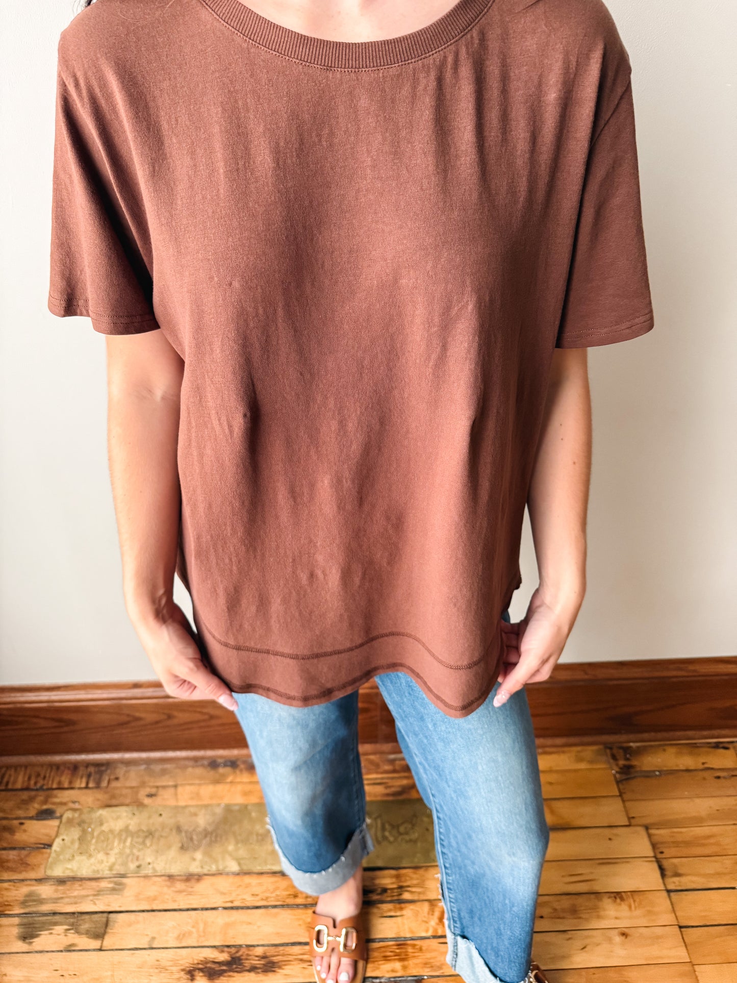 Cocoa Soft Curve Cotton Tee