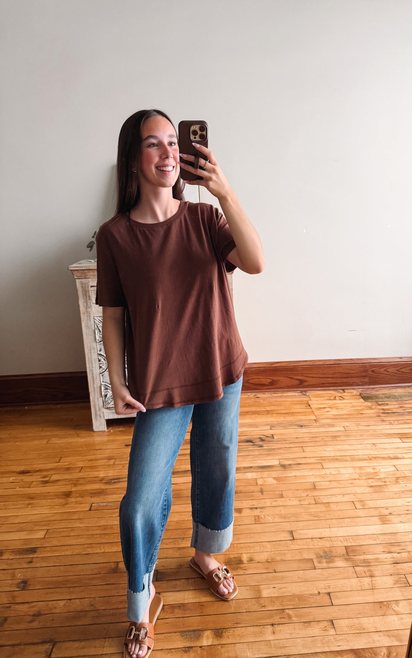 Cocoa Soft Curve Cotton Tee
