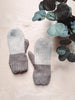 Beige + Taupe Color Block Knit Mittens
