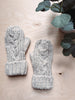 Beige Cable Knit Mittens