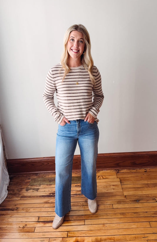 Amara Medium Wash Wide Leg Jeans