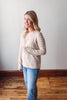 Inez Oatmeal Striped Sweater