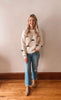 Ivory Cable Knit Bow Sweater