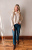 Ivory Rhinestone Turtleneck Sweater